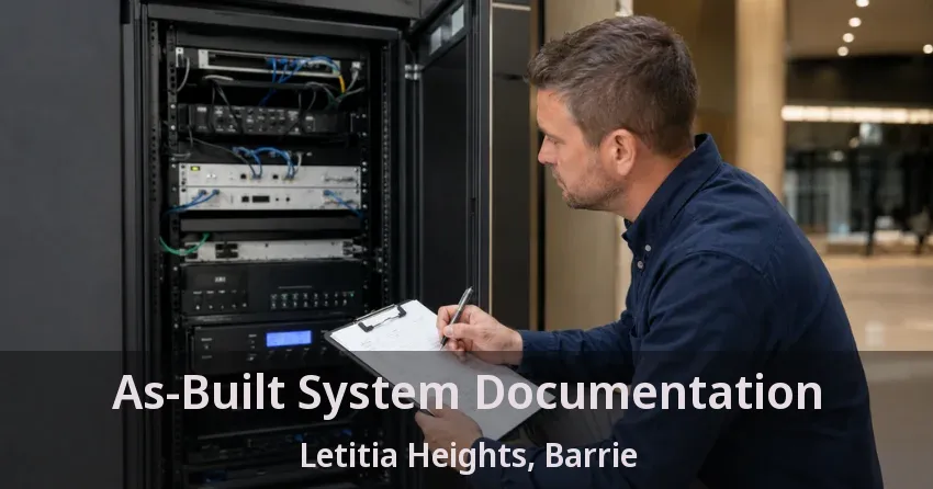 As-Built System Documentation Letitia Heights, Barrie - ON