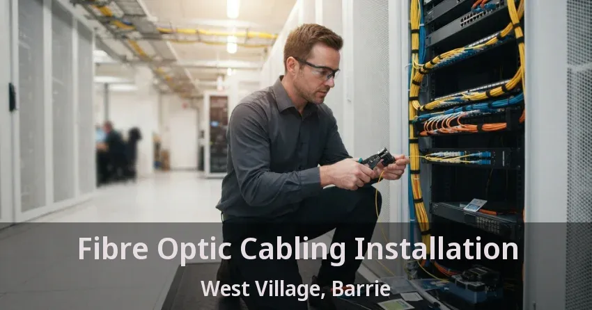 Fibre Optic Cabling Installation West Village, Barrie - ON