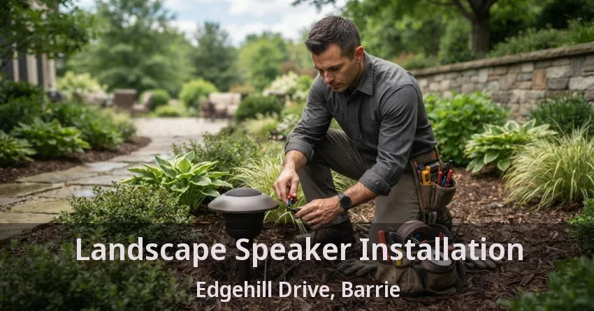 Landscape Speaker Installation Edgehill Drive, Barrie - ON