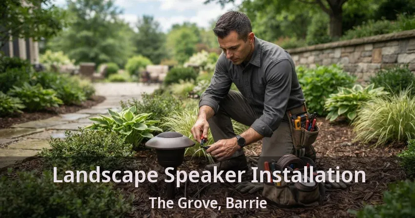 Landscape Speaker Installation The Grove, Barrie - ON