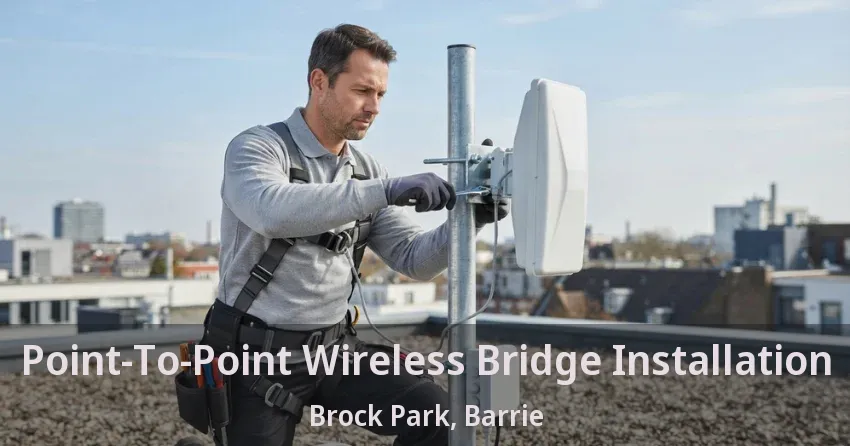 Point-To-Point Wireless Bridge Installation Brock Park, Barrie - ON