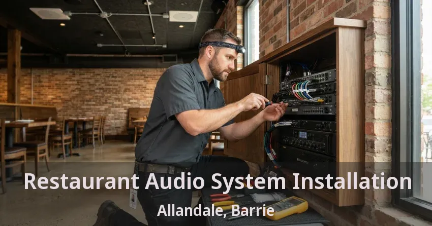 Restaurant Audio System Installation Allandale, Barrie - ON