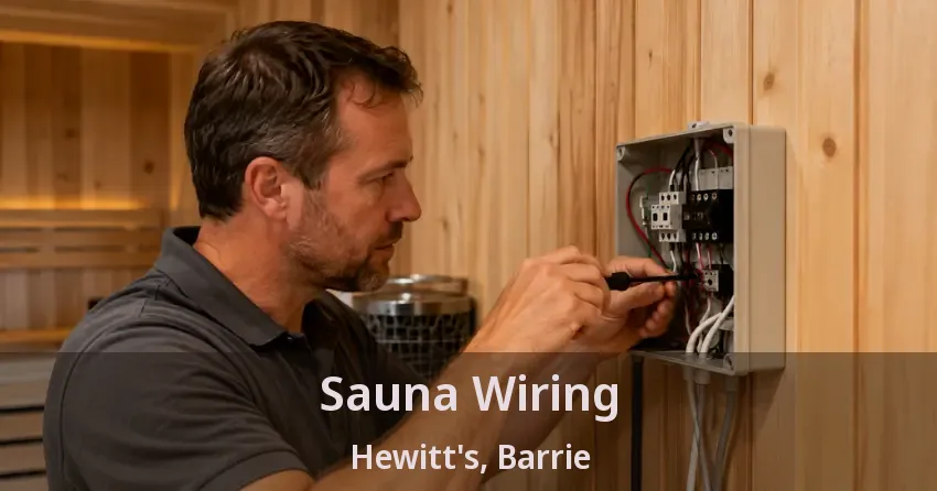 Sauna Wiring Hewitt's, Barrie - ON
